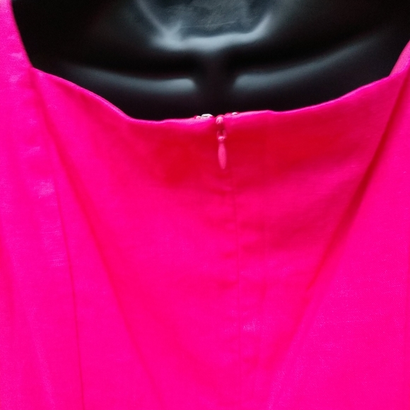 NWT🆕 New Directions Dress Sleeveless Pleated Criss Cross Front Pink Size 8 NWT - Picture 6 of 12